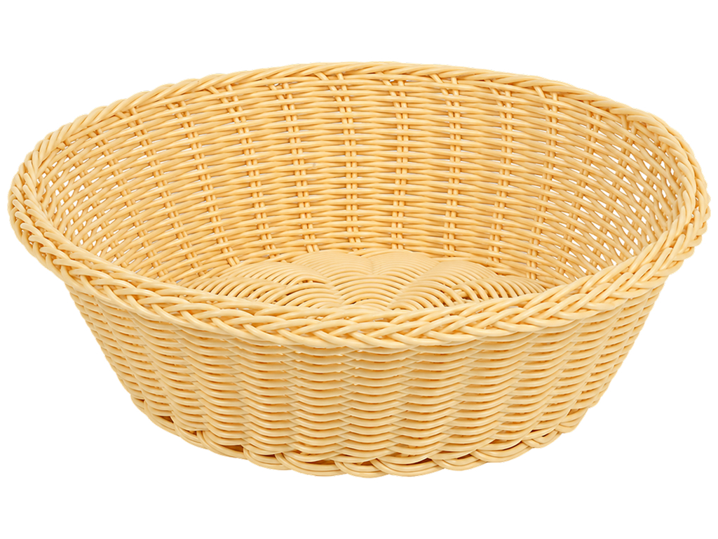 Кошик плетений Home Harvest, поліротанг, круглий, 24 см Кошик плетений Home Harvest, поліротанг, круглий, 24 см