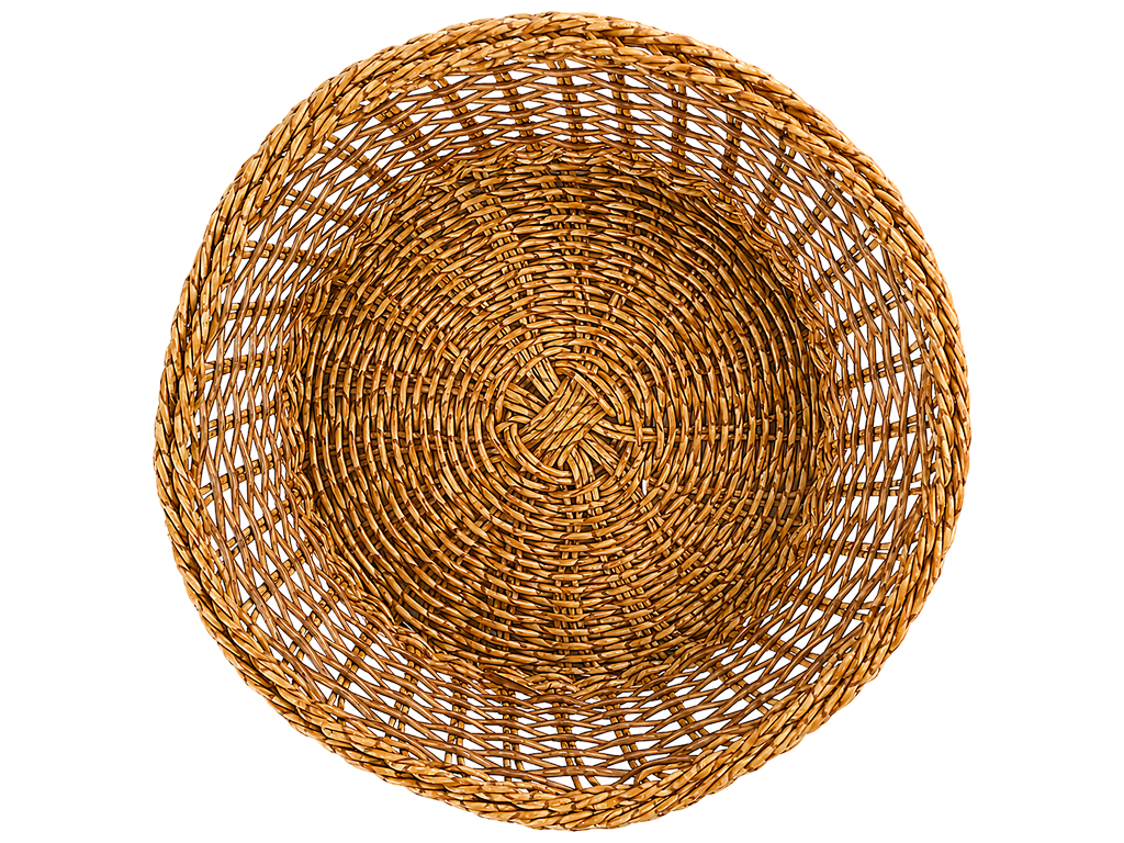 Кошик плетений Country style, поліротанг, круглий, 24 см