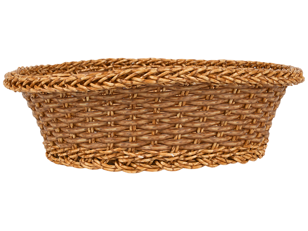Кошик плетений Country style, поліротанг, круглий, 27 см Кошик плетений Country style, поліротанг, круглий, 27 см