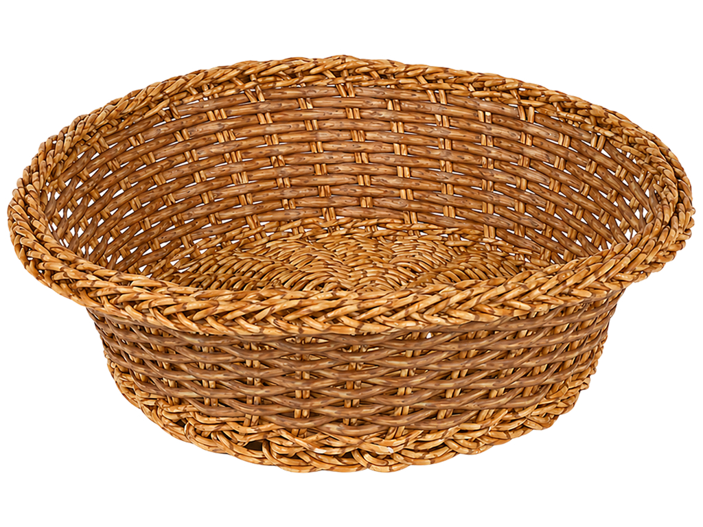 Кошик плетений Country style, поліротанг, круглий, 27 см