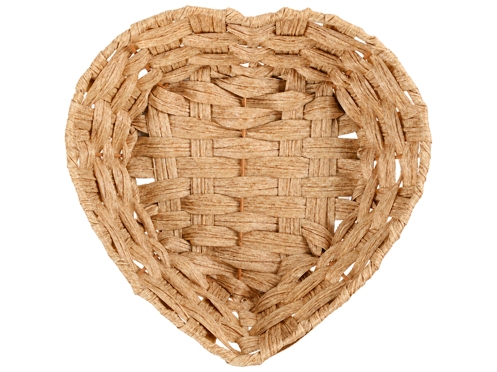 Кошик плетений Woven Grace, поліротанг, у формі серця, 28 см