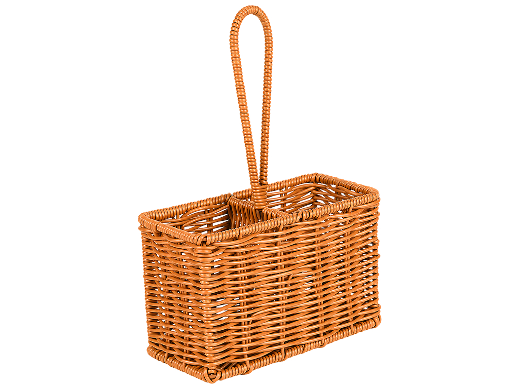 Кошик плетений з ручкою Eco-charm, поліротанг, 19×9 см Кошик плетений з ручкою Eco-charm, поліротанг, 19×9 см