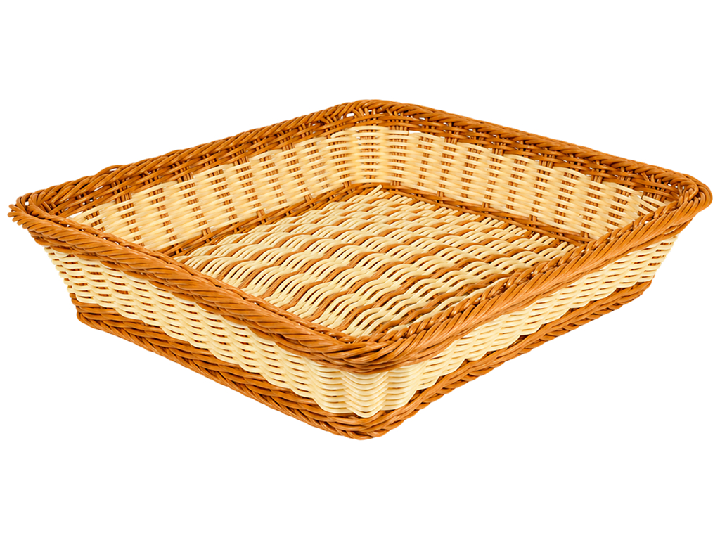 Кошик плетений Pure Wicker, поліротанг, квадратний, 35×35×8 см Кошик плетений Pure Wicker, поліротанг, квадратний, 35×35×8 см