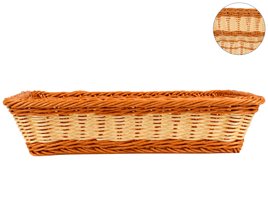 Кошик плетений Pure Wicker, поліротанг, квадратний, 35×35×8 см