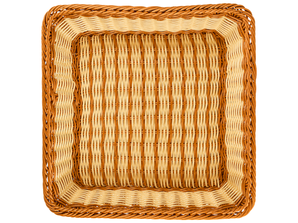 Кошик плетений Pure Wicker, поліротанг, квадратний, 35×35×8 см