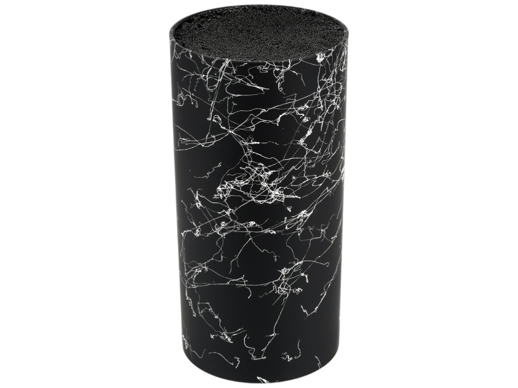 Подставка для ножей Marble, универсальная, пластик, 22×11см, цвет черный
