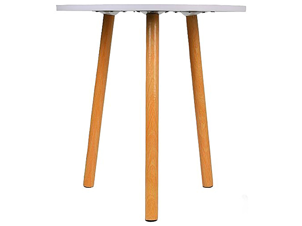 Стол журнальный, дерево, металл, 42×42см, цвет белый