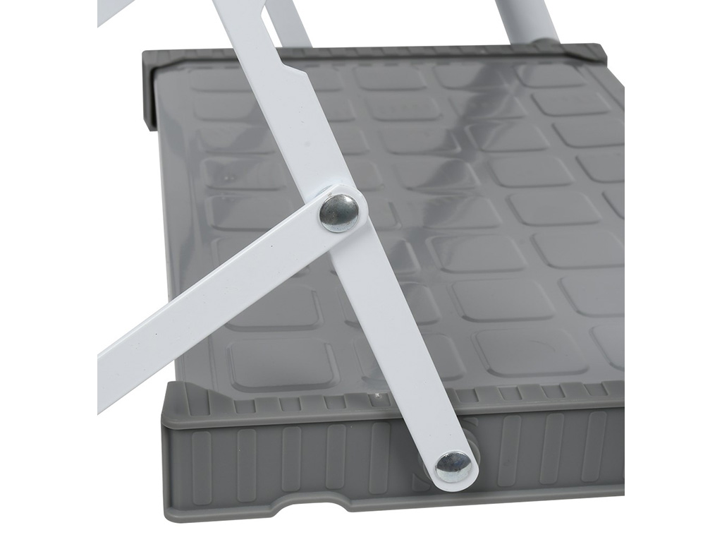 Лестница складная, 2-ярусная, металл, пластик, 88,5×39×6,5см, цвет белый