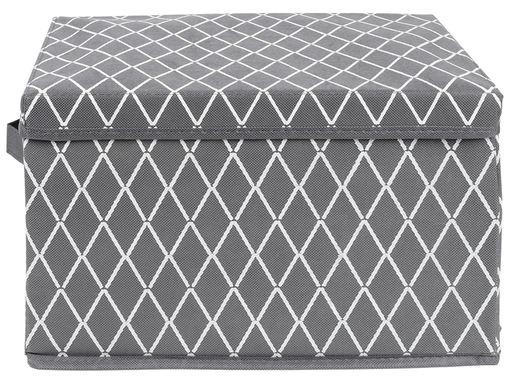 Коробка для хранения складная, полиэстер, нетканое волокно, картон, 37×22×26см (цена за набор 3шт)