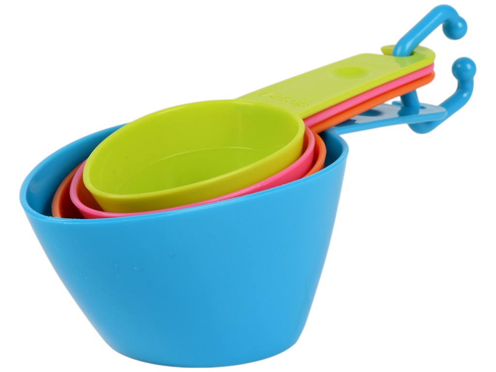 Контейнеры с наклейками, маркером и мерными ложками, пластик, 0,8/1,4/2,0/2,8л (цена за набор 24пр)