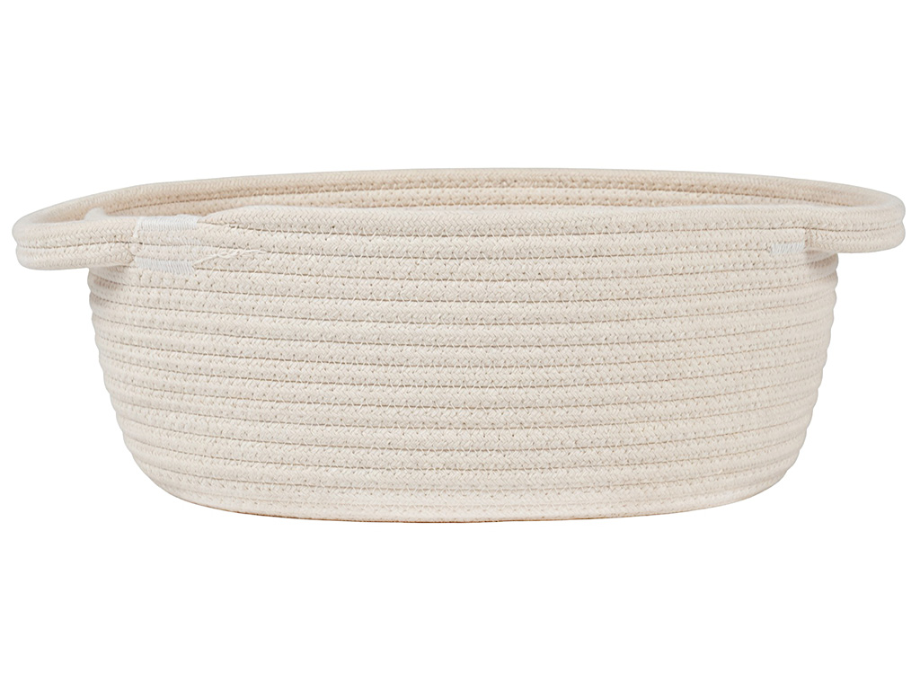 Корзина с ручками, хлопок, 35×12×16см, цвет бежевый