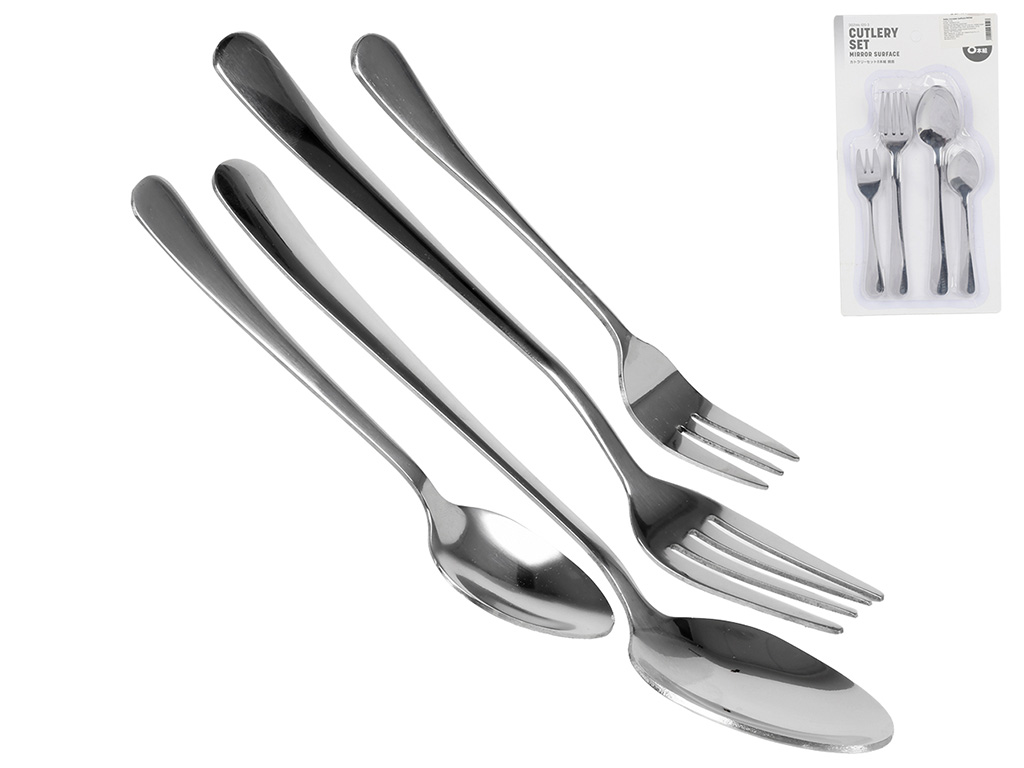Набор столовых приборов, нержавеющая сталь, 20×4,5см, цвет серебристый (цена за набор 8пр)