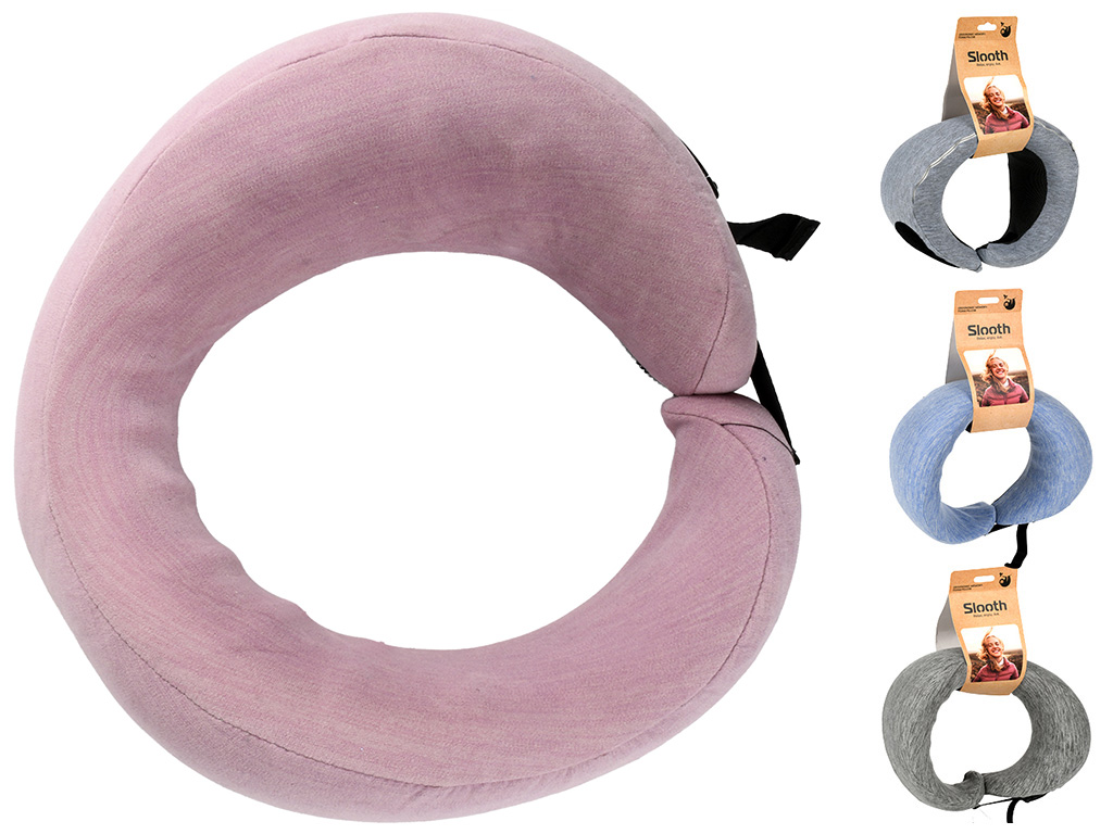 Подушка ортопедическая дорожная с эффектом памяти, полиэстер, 29×26×12см (цена за 1шт)