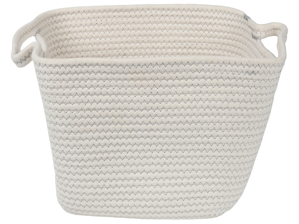 Корзина для хранения с ручками, хлопок, полиэстер, 25×25×20см (цена за 1шт)