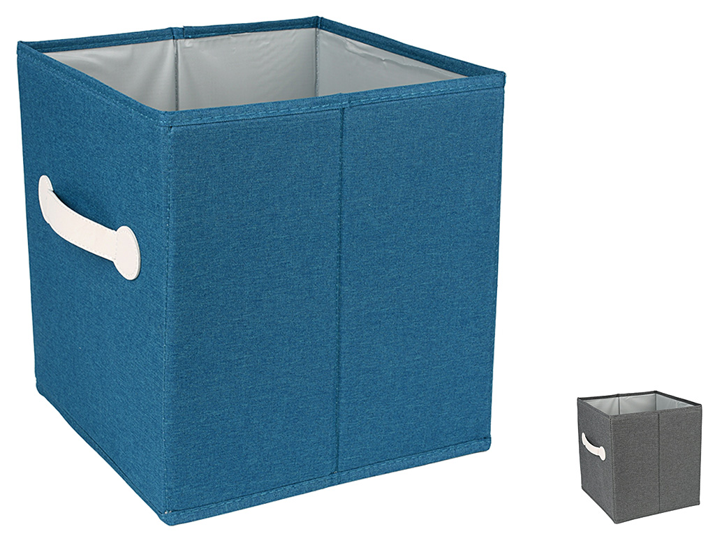 Коробка складная для хранения вещей, полиэстер,  картон, 26х26х28см (цена за 1шт)