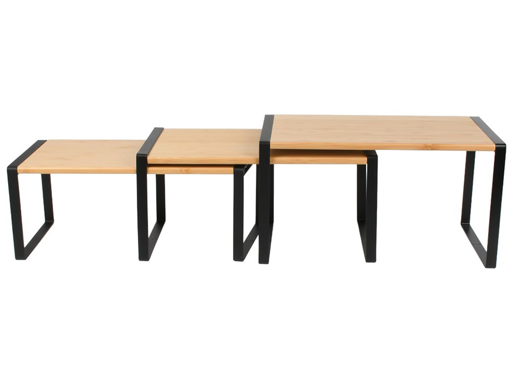 Полка-органайзер универсальная, металл, дерево, 33×16,5×13,5/33×17,5×15,5/33×18,5×18см (цена за 3шт)