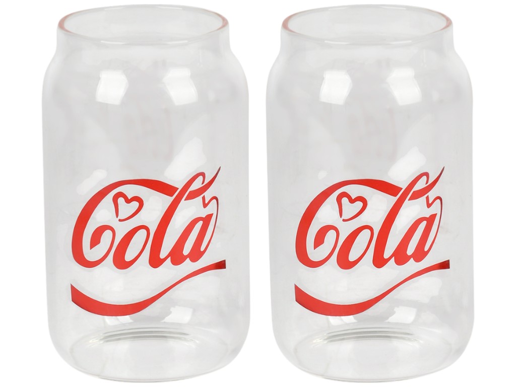 Стакан высокий Cola, стекло, 400мл, цвет прозрачный (цена за набор 2шт)
