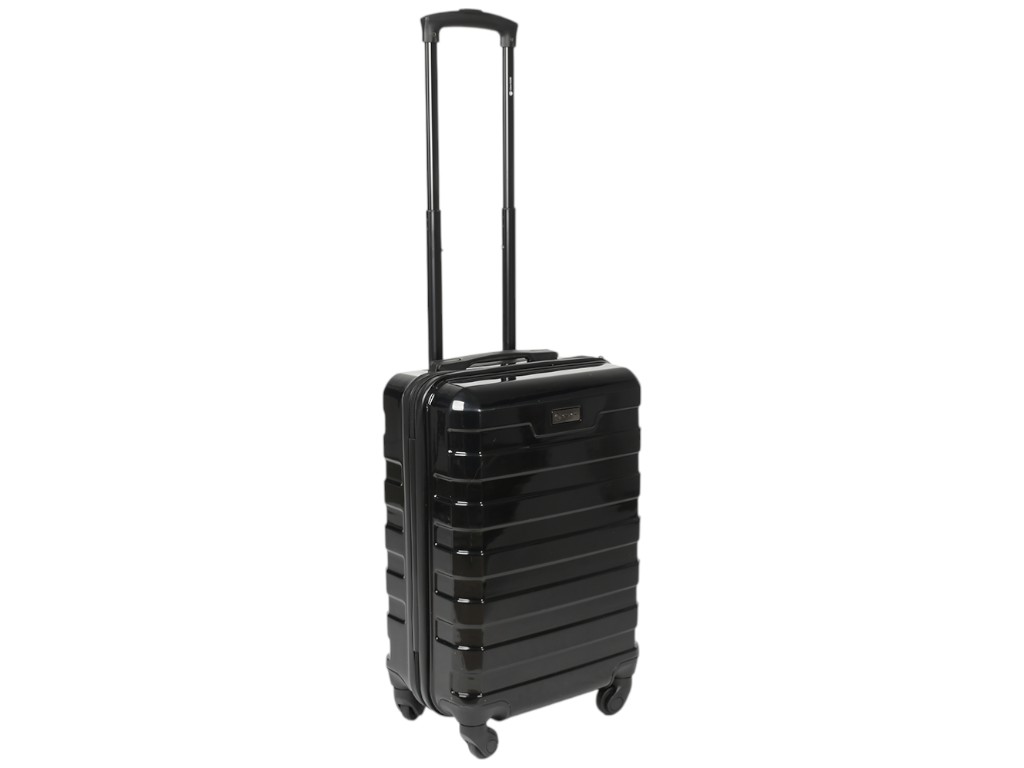 Чемодан, с кодовым замком, поликарбонат, металл, 20 дюймов, цвет черный