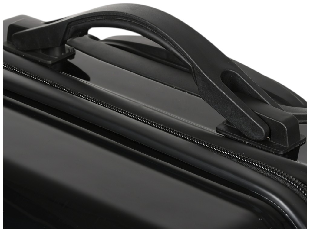 Чемодан, с кодовым замком, поликарбонат, металл, 20 дюймов, цвет черный