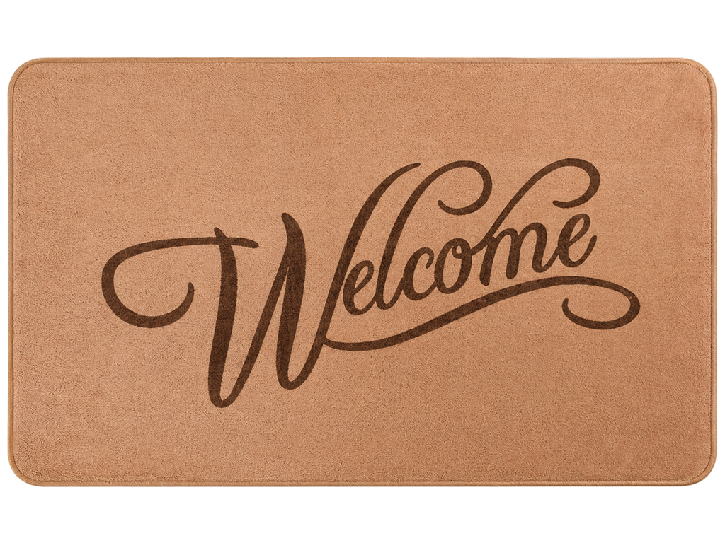 Коврик придверный Welcome, полиэстер, TPR, прямоугольный, 48×78 см, 4 дизайна (цена за 1шт)