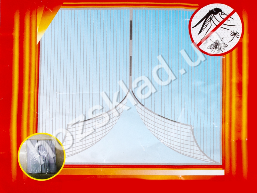 Москитная оконная сетка 1,5x1,5м белая разъемная с самоклеящейся крепежной лентой