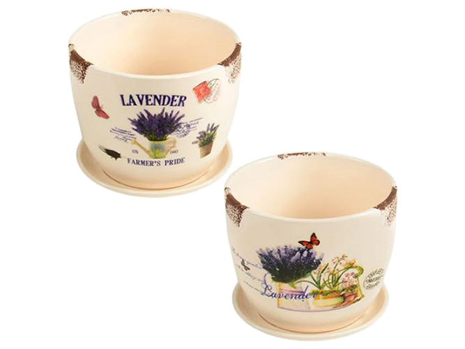 Цветочный горшок "Lavender" керамический 12x10см