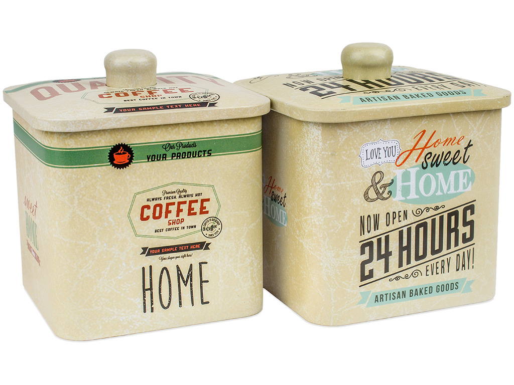 Банка металлическая для хранения квадратная, размер без крышки 12,5х12,5х12см