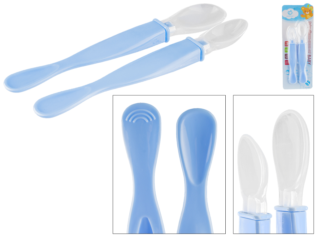 Ложки детские силиконовые 16х3см (цена за набор 2 предмета)