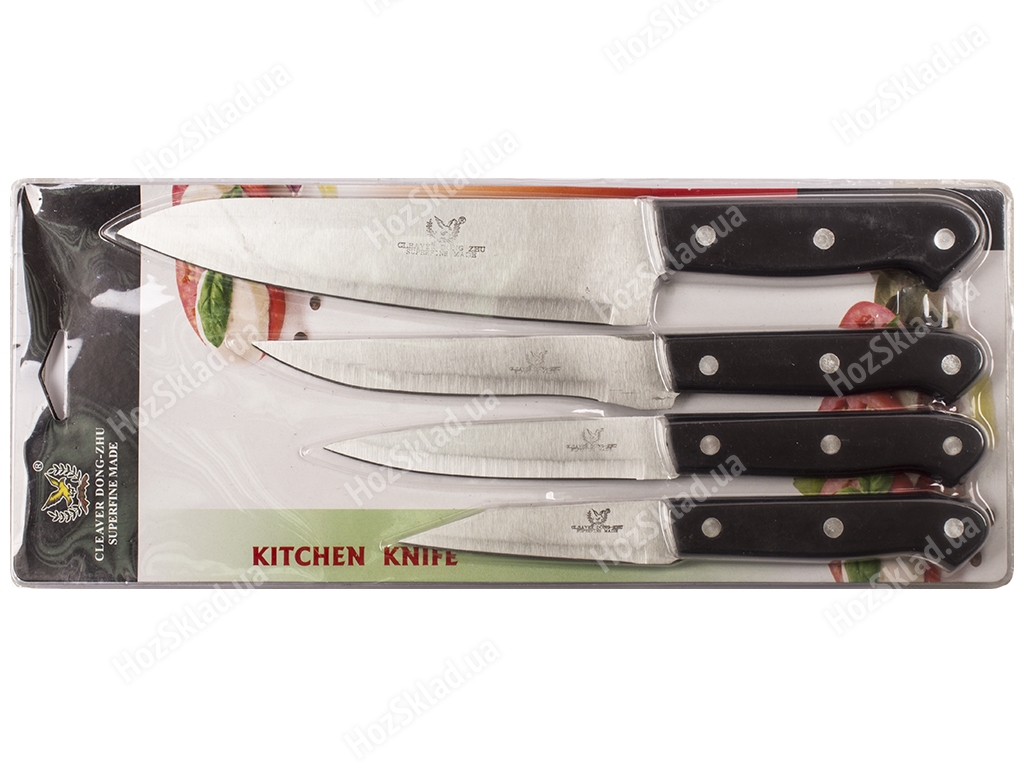 Набор ножей кухонных, длина лезвий 17,5см, 12см, 11см, 8см (цена за набор 4 предмета)