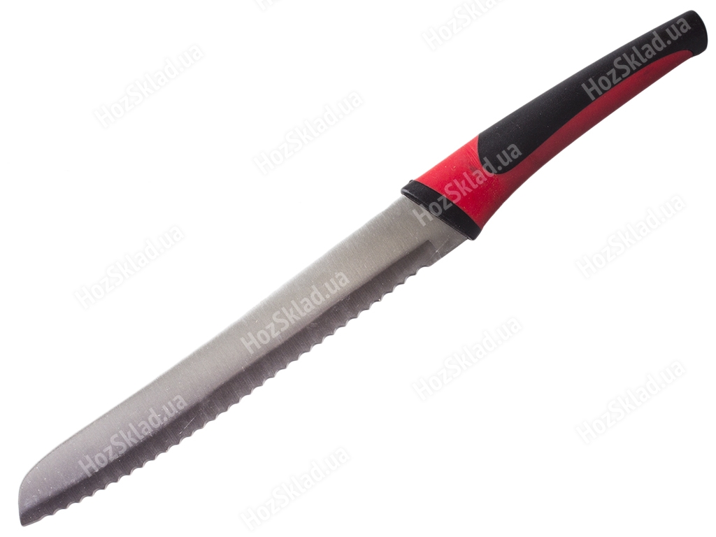 Нож кухонный для хлеба Black-Red нержавеющая сталь 32см