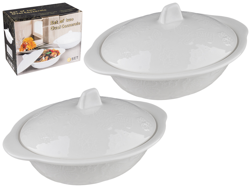 Формы для запекания керамические c крышками 16х12х4см (цена за упаковку 2шт)