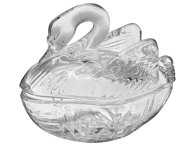 Цукорниця скляна Лебідь 13,8х12,3см
