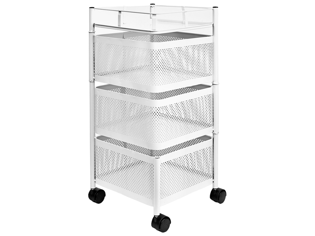 Етажерка на колесах Cube на 4 яруси, 27х64см R100112-W