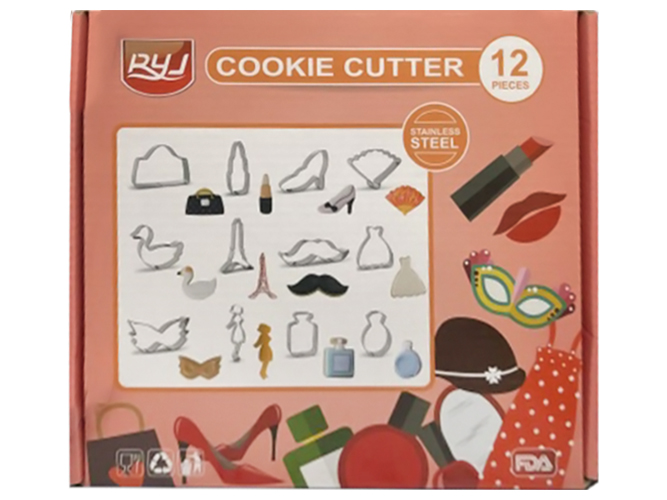 Формочки фигурные для печенья Fashion (цена за набор 12шт)