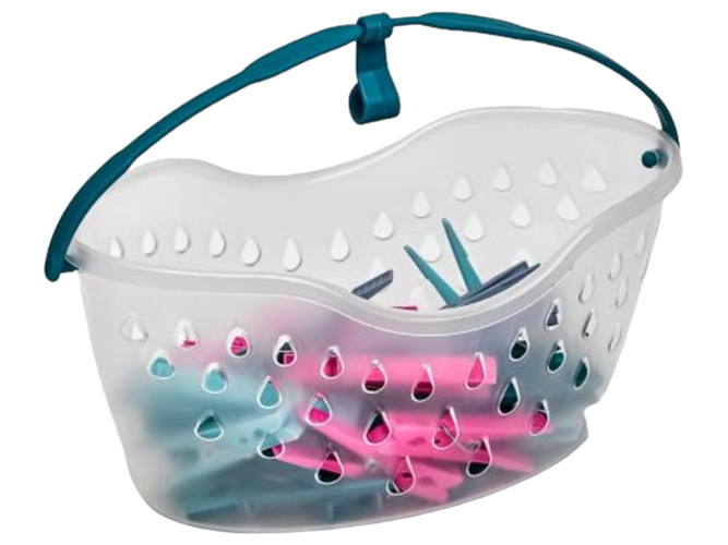 Прищепка бытовая в ведре, 23x12x11см (цена за упаковку 36шт)