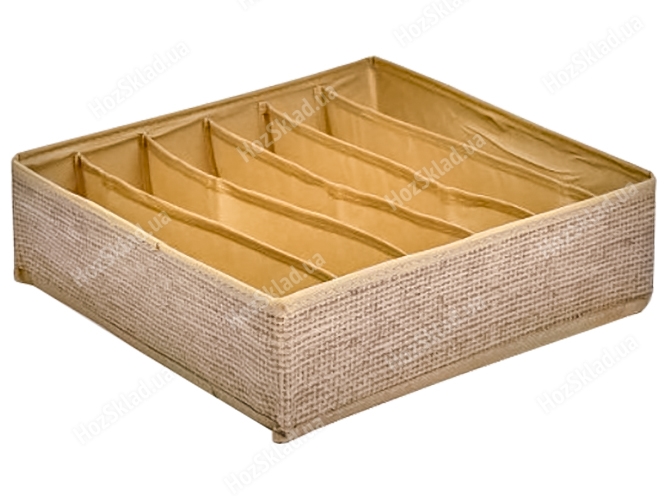 Коробка-органайзер для хранения белья, 6 отделений, 30x30x10см