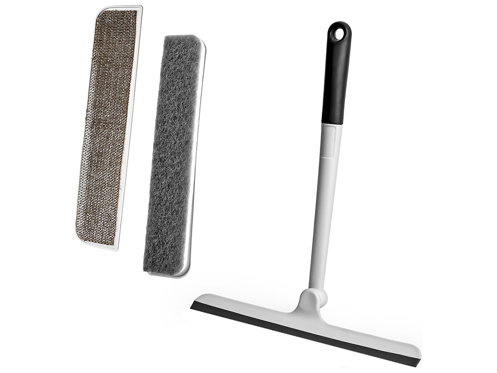 Швабра для окон с мочалкой 3в1, 34см