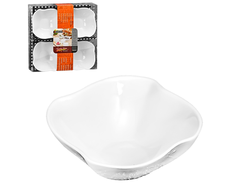 Соусницы фарфор, 16x16x4см (цена за набор 4шт)