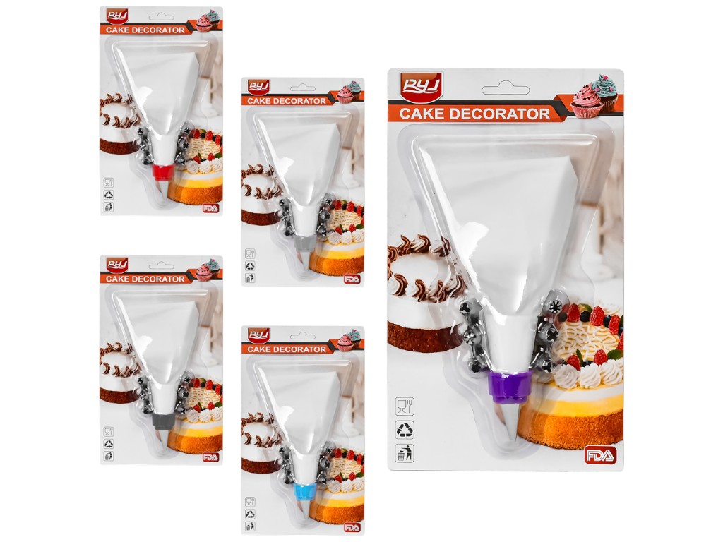 Кондитерський мішок з насадками, 15х26см (8 предметів у наборі)