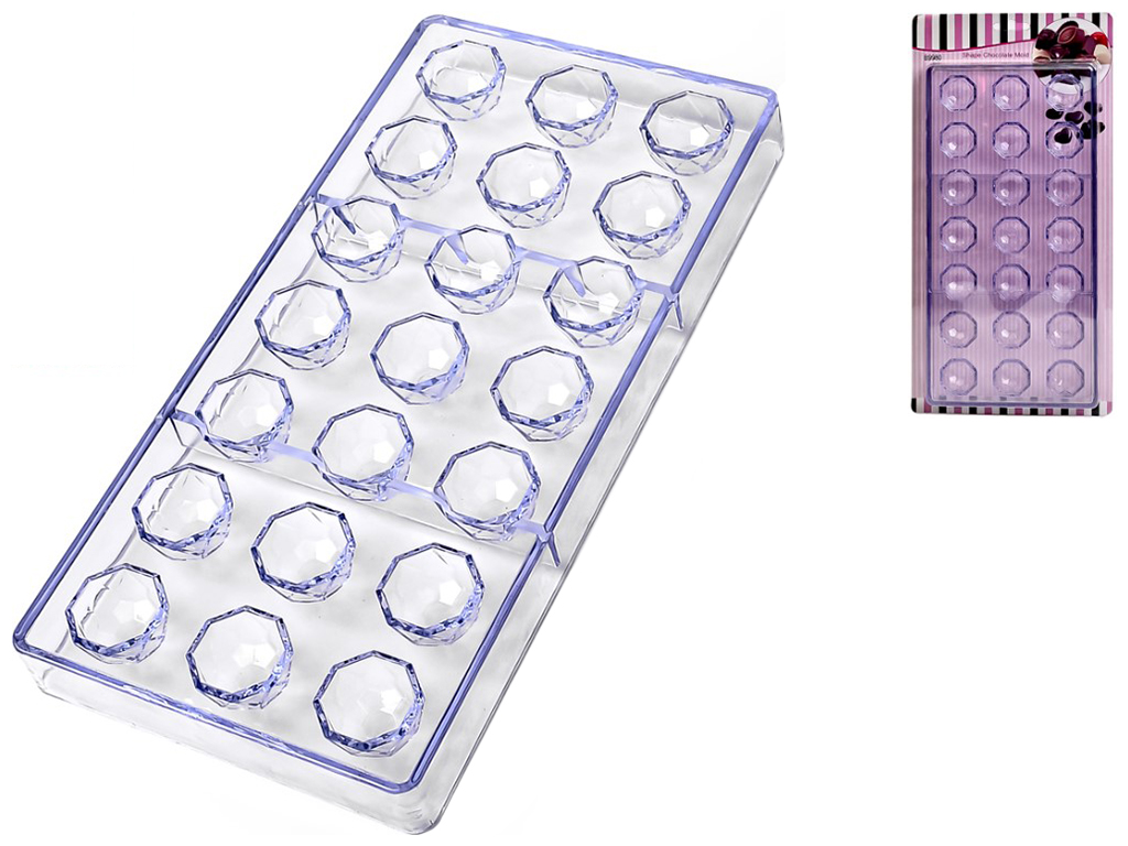 Форма для шоколада, акриловая, 21шт, 13,5х27,5х2см