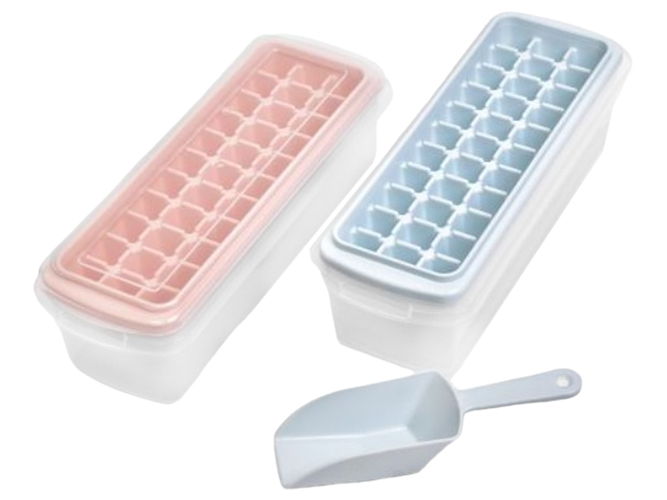 Форма для льда, с контейнером и лопаткой, 28х10х9см