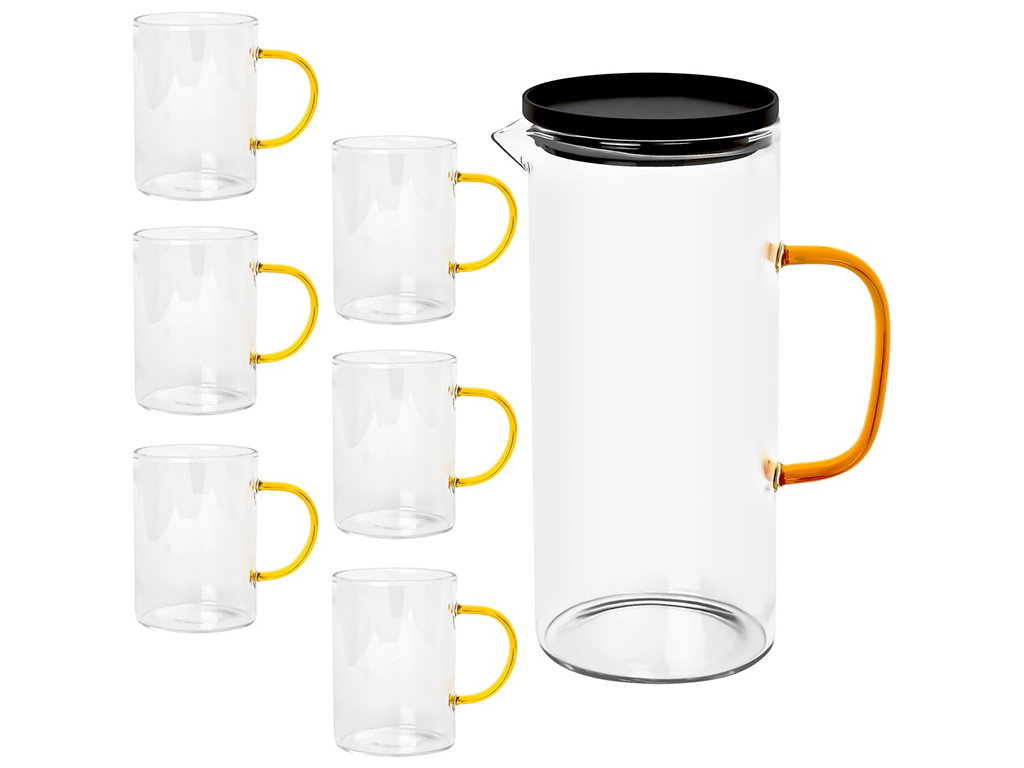 Набір для напоїв графин 1,4л, чашки 300мл (ціна за набір 7 предметів)