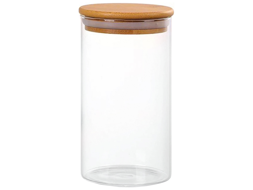 Банка з бамбуковою кришкою, 1,3л, 20х10см