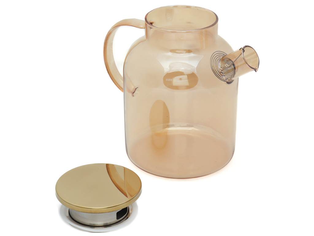 Графин стеклянный с крышкой и металлическим фильтром, 1,8л