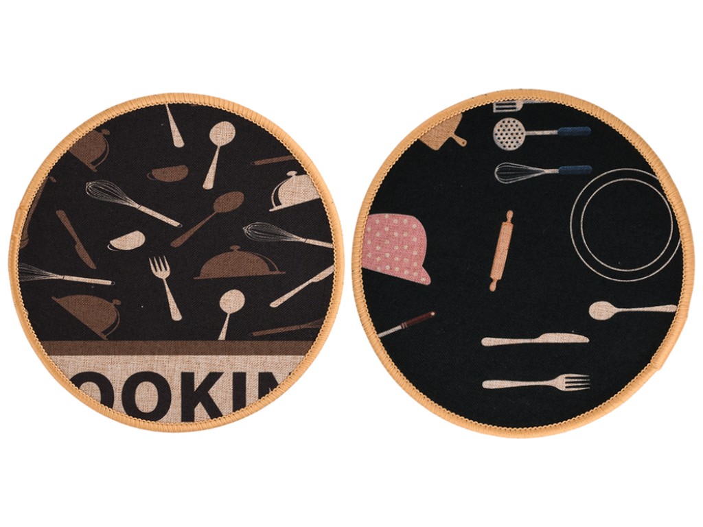 Подставка под горячее Ornament, полиэстер, резина, 18/20см (цена за набор 2шт)