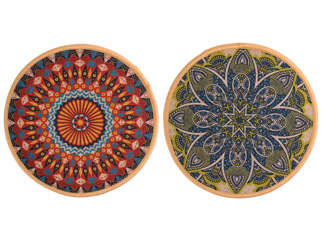 Подставка под горячее Ornament, полиэстер, резина, 18/20см (цена за набор 2шт)