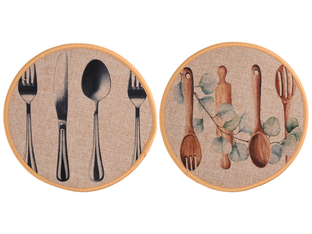 Подставка под горячее Ornament, полиэстер, резина, 18/20см (цена за набор 2шт)