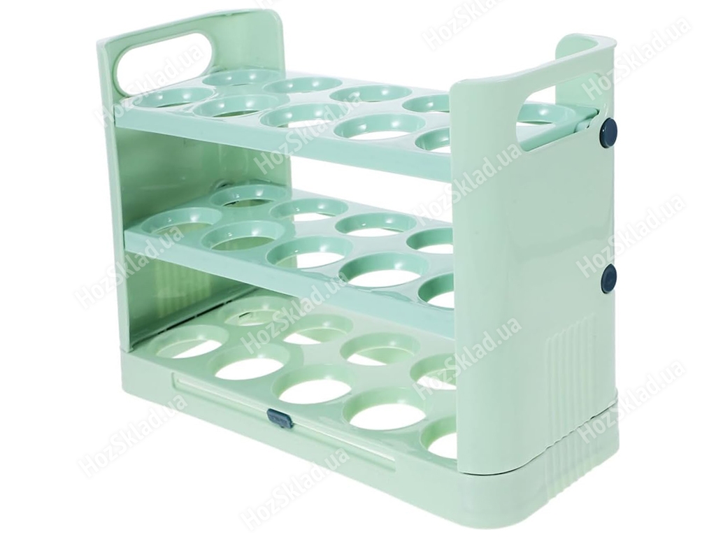 Контейнер-органайзер для зберігання яєць, 3 яруси, 25х10х18,5см
