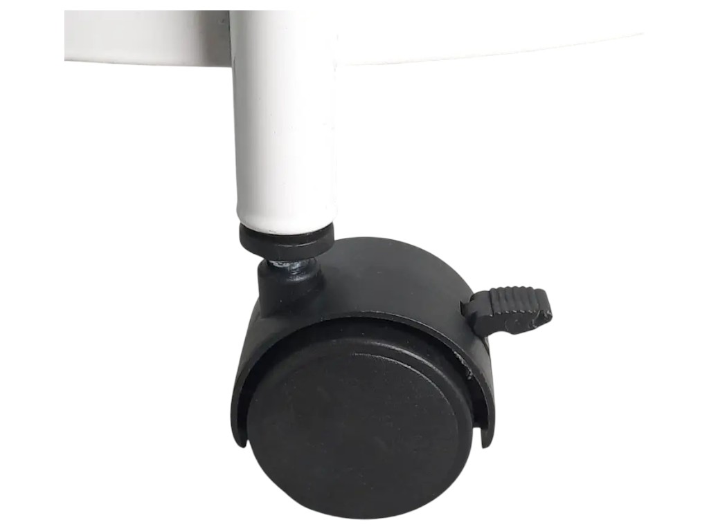 Етажерка на колесах Sphere, 5 ярусів, на колесах, оцинкована сталь, 34×34×90,5см, колір білий