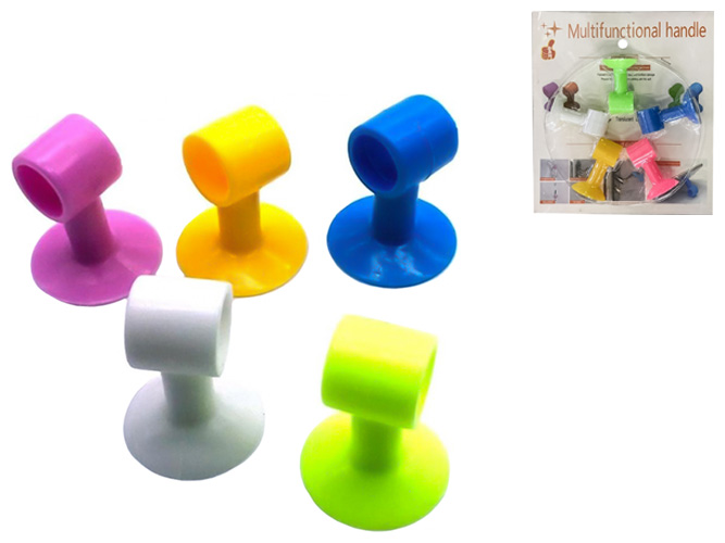 Накладки-стоппер защитные на дверные ручки, 4,5см (цена за набор 5шт)